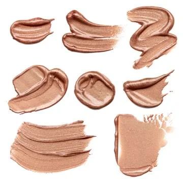 Set of smears on white background Stock Photos