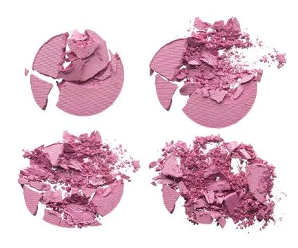 Set of smears on white background Stock Photos