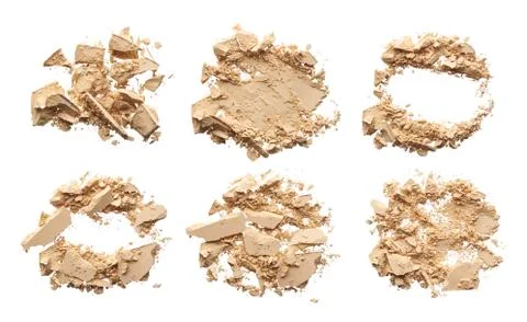 Set of smears on white background Stock Photos