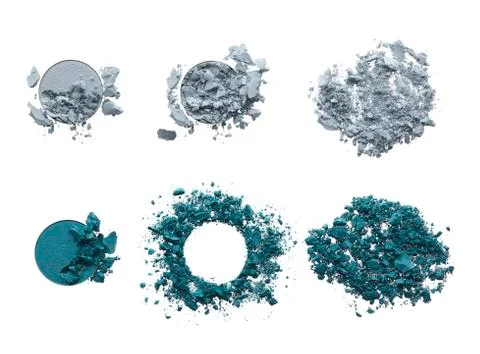 Set of smears on white background Stock Photos