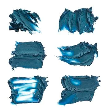 Set of smears on white background Stock Photos