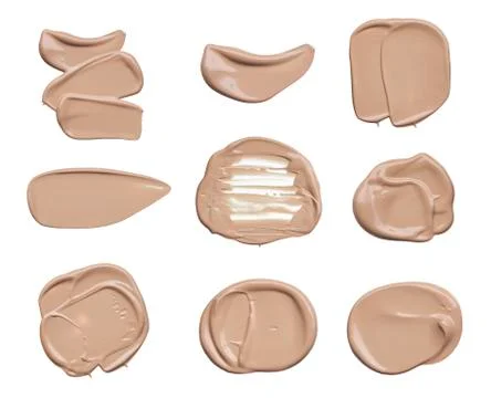 Set of smears on white background Stock Photos