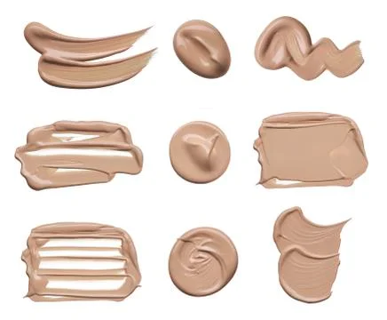 Set of smears on white background Stock Photos