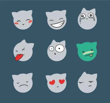 Set of smiles Stock Illustration