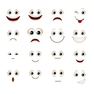Set of smiles Stock Illustration