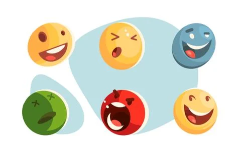 Set of smiles Stock Illustration