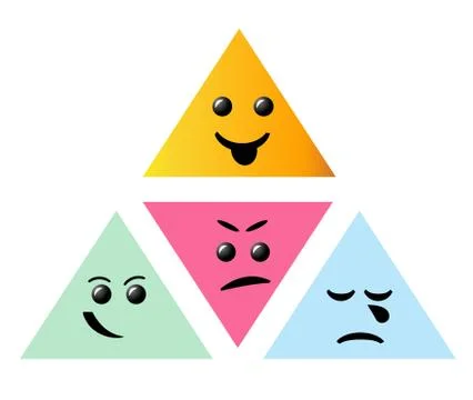 Set Smiley icon. Creative cartoon style smiles with different em Stock Illustration