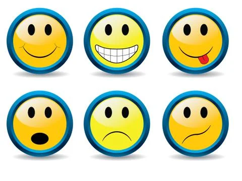 Set of smileys Stock Illustration