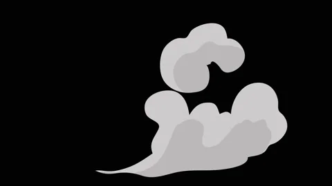 Set Of Smoke Exploding On Black Background Stock-Footage 145382269