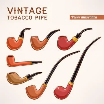 Set of smoking pipes Stock-Illustration