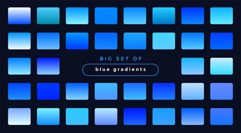Set of smooth blue gradients Stock-Illustration