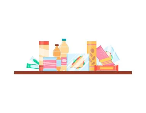 Set of snack pack for retail store or vending machine a flat vector illustration Stock Illustration