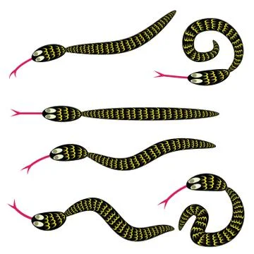 Set of snakes Stock Illustration