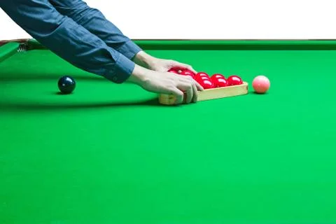 Set up snooker game. Stock Photos