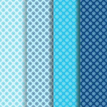 Set of snow flag seamless patterns Stock Illustration