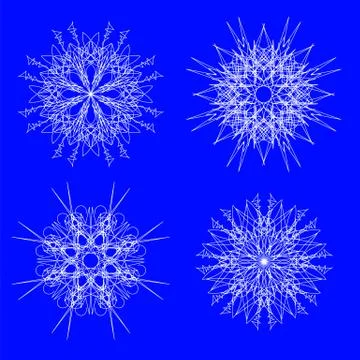 Set of Snow Flakes Stock Illustration