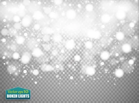 Set of snow icicles isolated on transparent background. Vector illustration Stock Illustration