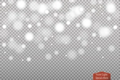 Set of snow icicles isolated on transparent background. Vector illustration Illustrazione stock
