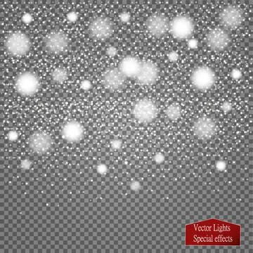 Set of snow icicles isolated on transparent background. Vector illustration Stock-Illustration