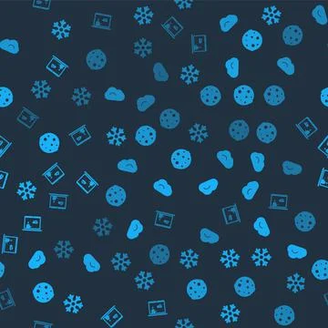 Set Snowflake, Cloud, Moon and Weather forecast on seamless pattern. Vector イラスト素材