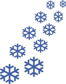 Set of snowflake icons Illustrazione stock