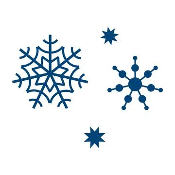 Set snowflake on a wight background. Decor for Christmas and New Year design  Illustrazione stock
