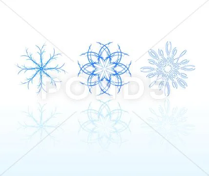 Set of snowflakes Stock Illustration