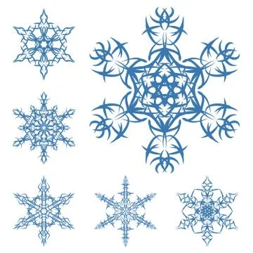 Set of snowflakes Stock Illustration