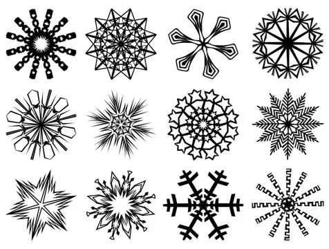 Set of snowflakes Stock Illustration