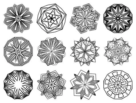 Set of snowflakes Stock Illustration