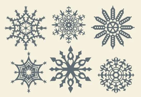 Set of snowflakes Stock Illustration
