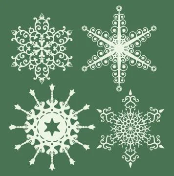 Set of snowflakes Stock Illustration