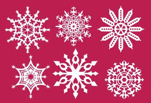 Set of snowflakes Stock Illustration