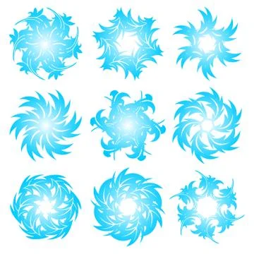 Set of snowflakes Stock Illustration