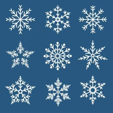 Set of snowflakes 스톡 일러스트