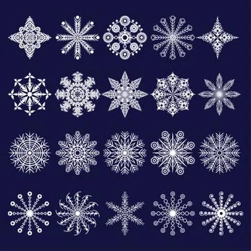 Set of snowflakes Stock Illustration