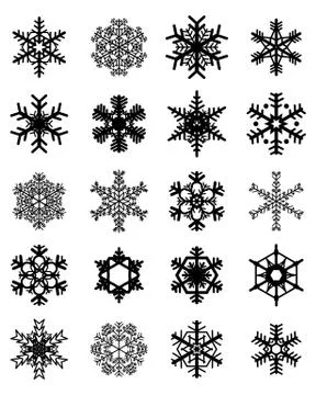 Set of  snowflakes Stock Illustration