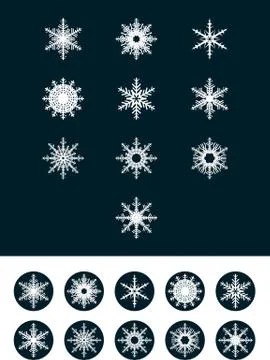 Set of Snowflakes Stockillustratie