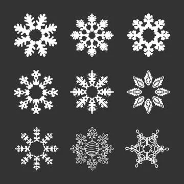Set Of Snowflakes Illustrazione stock