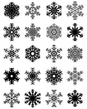 Set of snowflakes Stock Illustration
