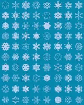 Set of snowflakes Stock Illustration