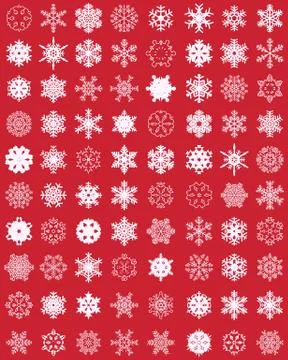Set of snowflakes Stock Illustration
