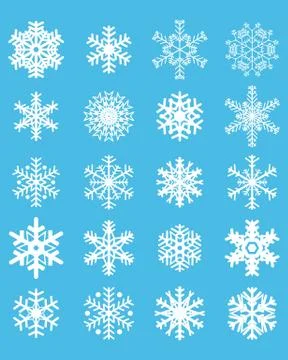 Set of snowflakes Stock Illustration