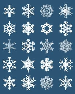 Set of  snowflakes Stock Illustration