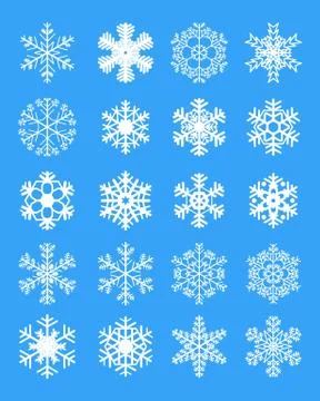 Set of  snowflakes Stock Illustration