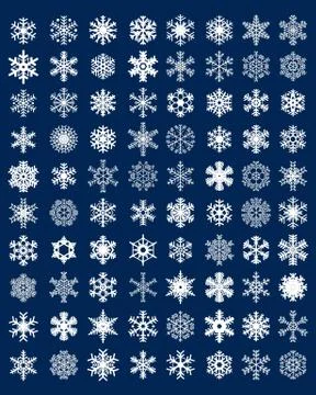 Set of snowflakes Stock Illustration