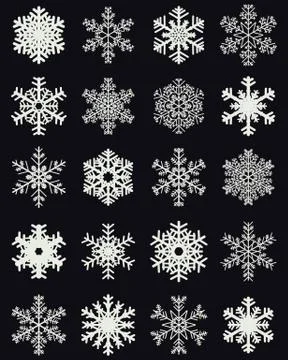 Set of snowflakes Stock Illustration