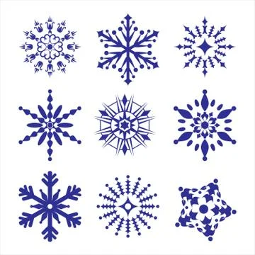 Set of snowflakes Stock Illustration