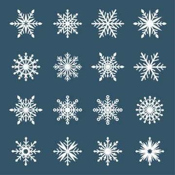 Set of snowflakes. Stock Illustration