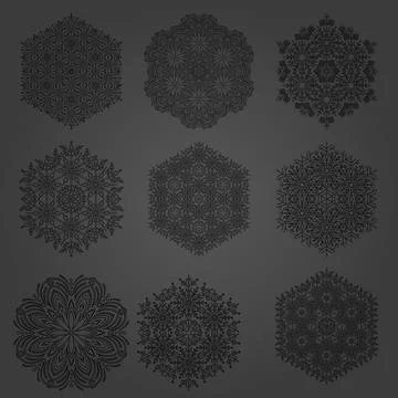 Set of Snowflakes Stock Illustration